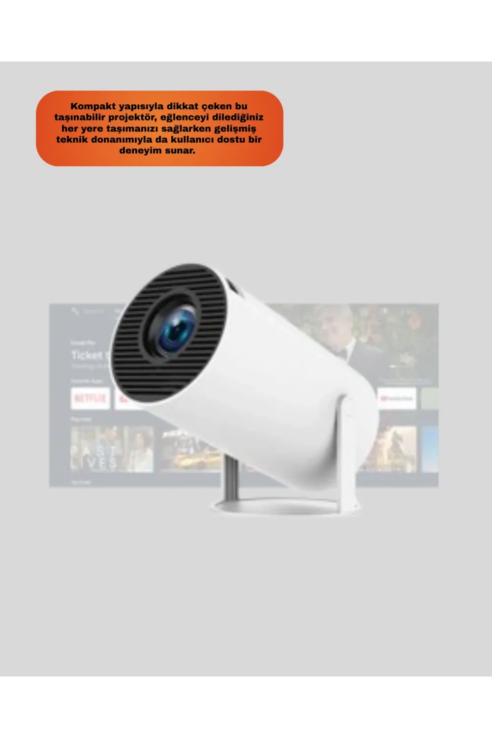 3d Oyun Destekli Kablosuz Ev Sinema Projeksiyon Cihazı