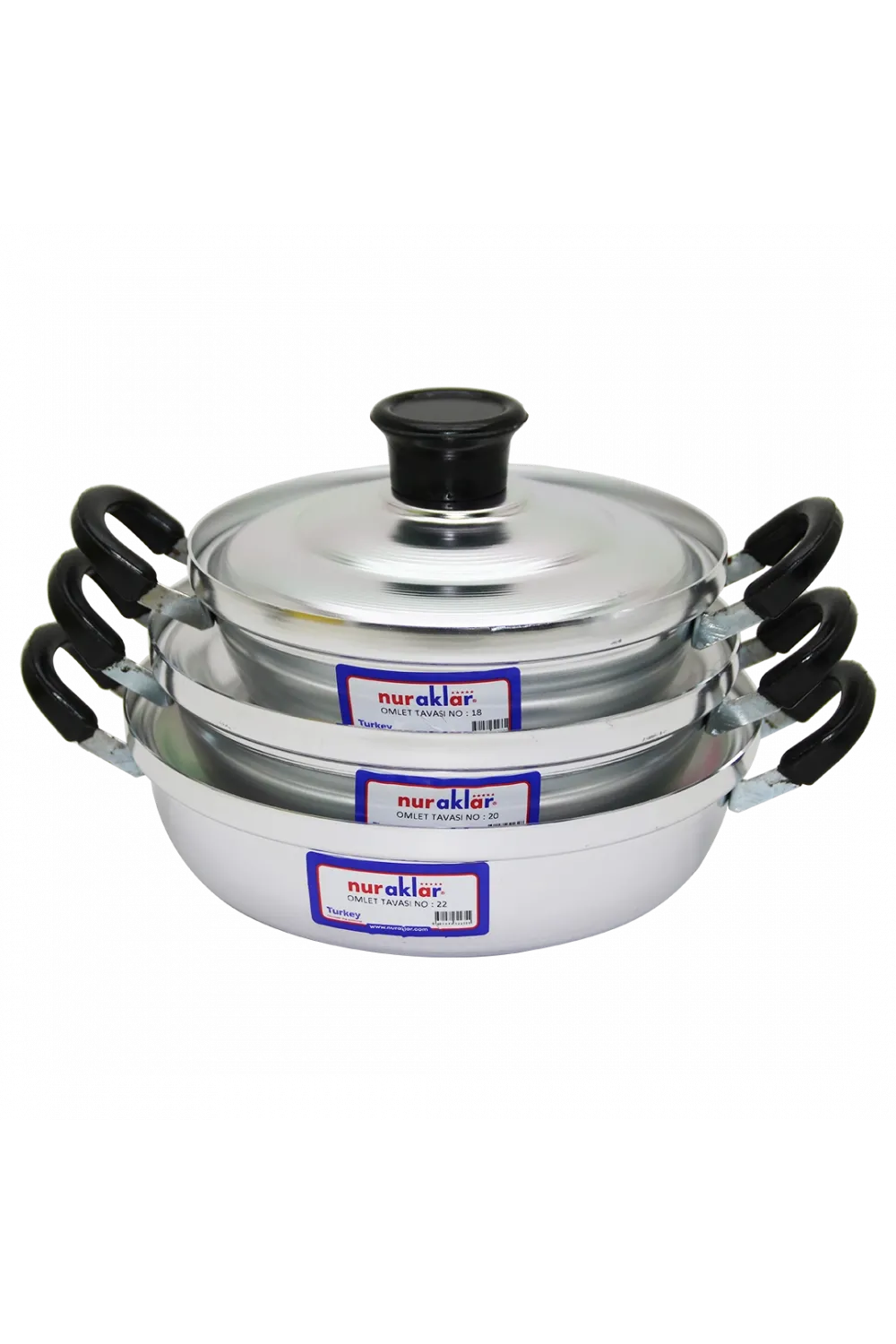 3lü Alüminyum Omlet Set No-18-20-22
