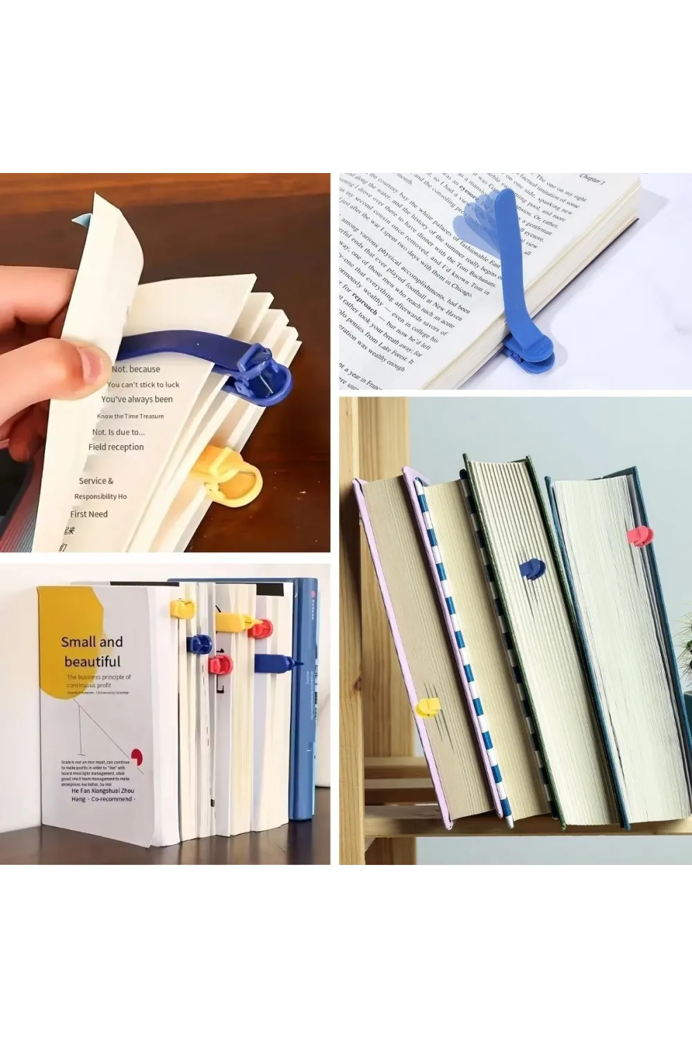 3’lü Otomatik Kitap Ayıracı – Akıllı Silikon Yer İmi Klips Seti, Okuma Severler İçin Pratik Kitap Aksesuarı