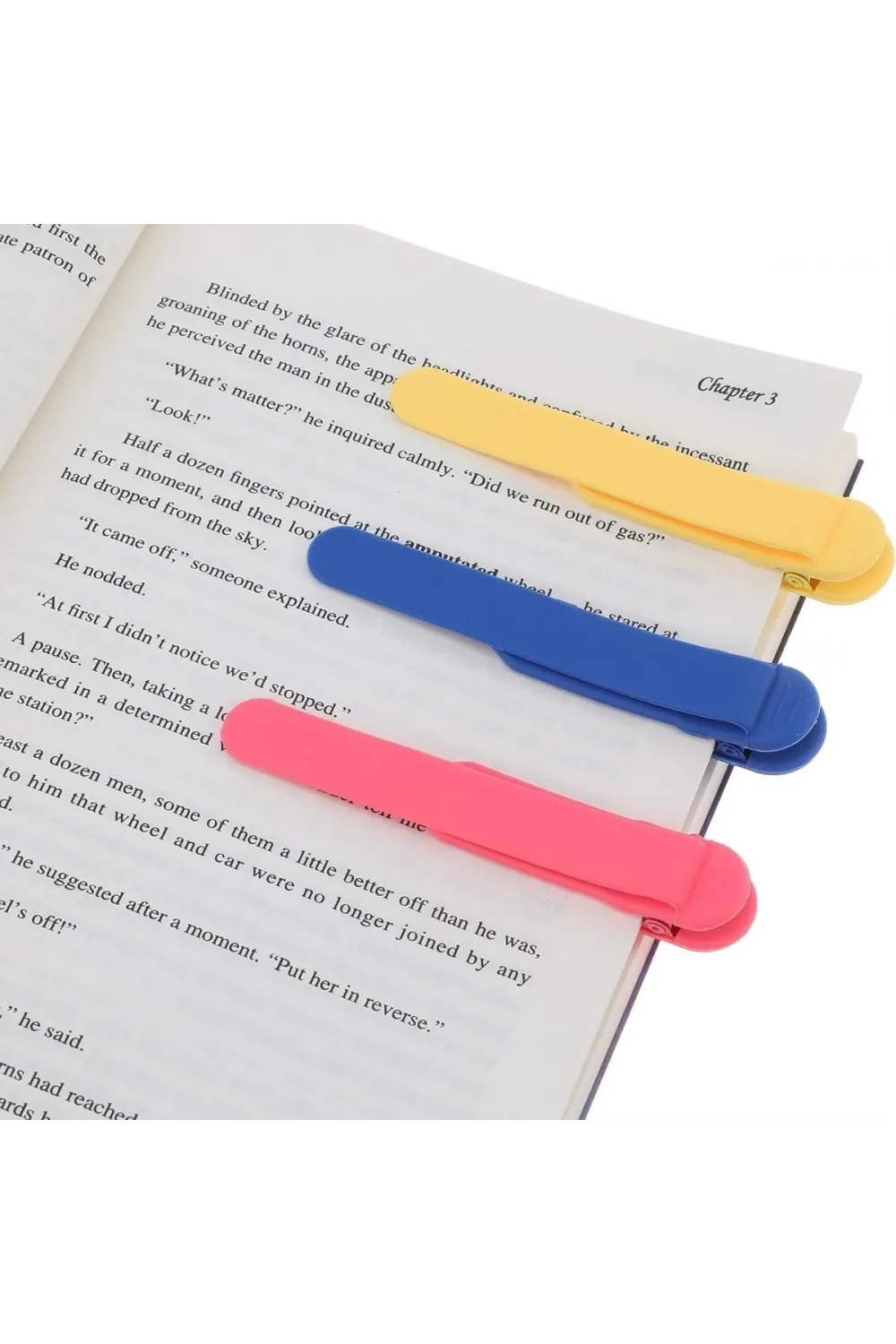 3’lü Otomatik Kitap Ayıracı – Akıllı Silikon Yer İmi Klips Seti, Okuma Severler İçin Pratik Kitap Aksesuarı