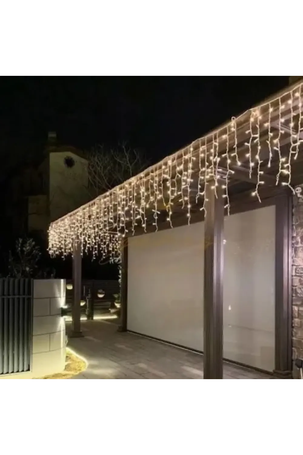 3m 100 LED Çakarlı IP65 Dış Mekan Saçak Perde