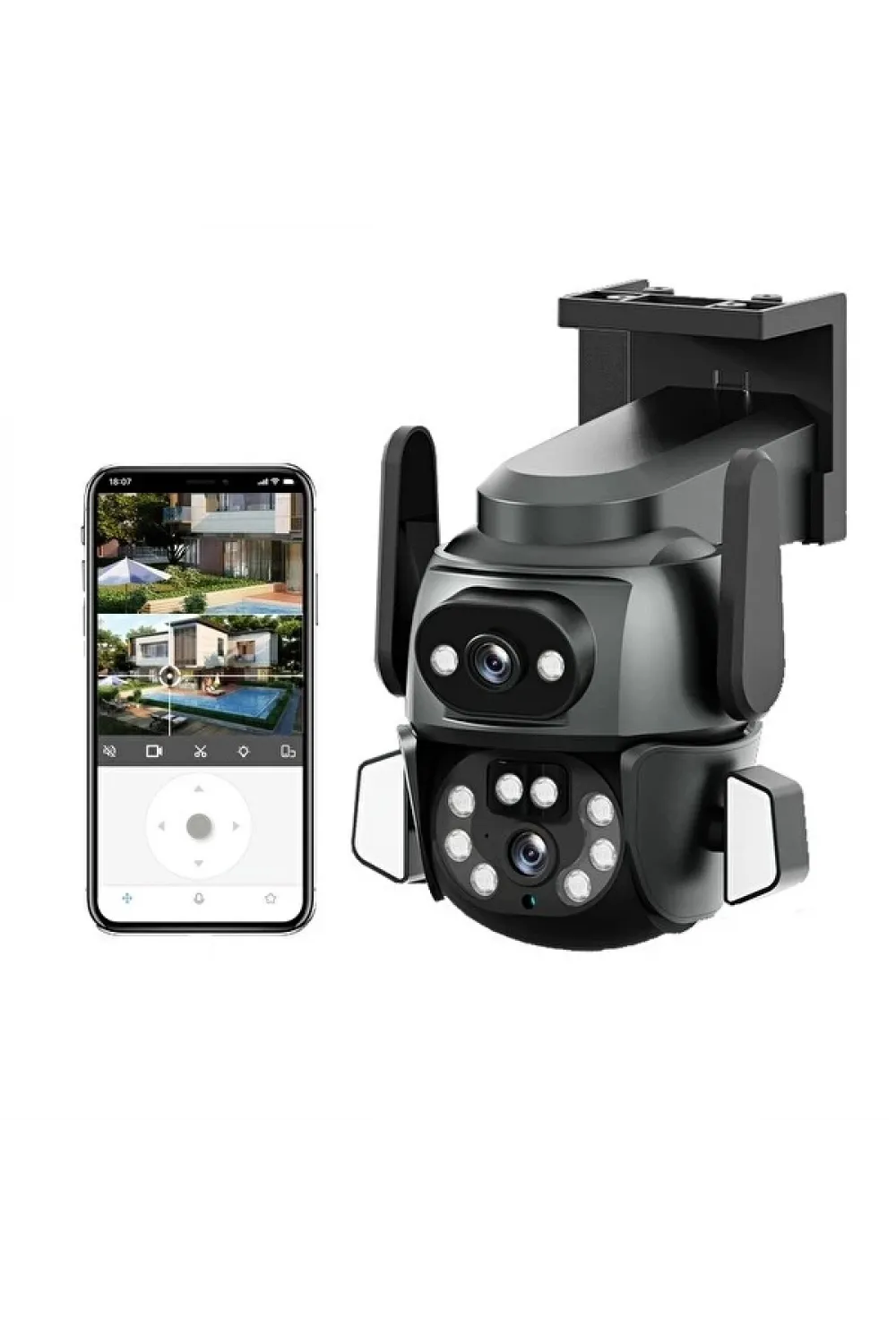 3MP + 3MP Wi-Fi IP TF Kart Girişli Optik Zoom Kamera
