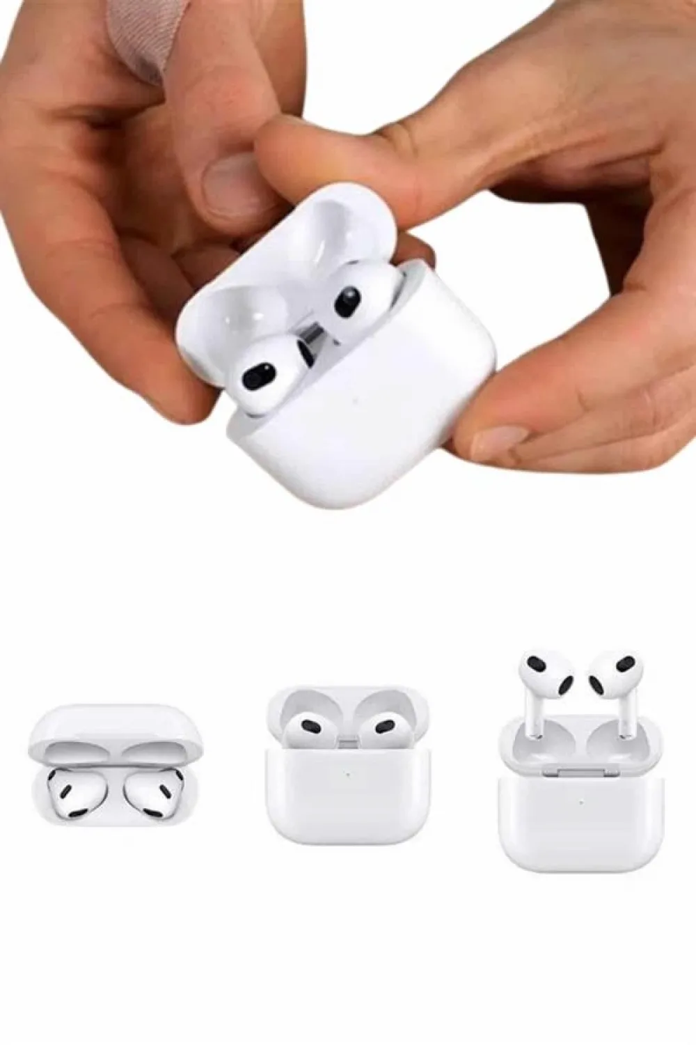 3.nesil İos Android Uyumlu Bluetooth 5.0 Beyaz Çağrı Cevaplama