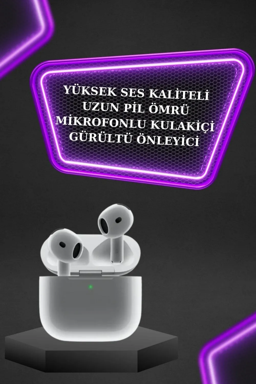 3.nesil Tws Bluetooth Kulaklık Bluetooth Bağlantılı Akıllı Saat Amoled Ekran Plastik Hasır Kordon
