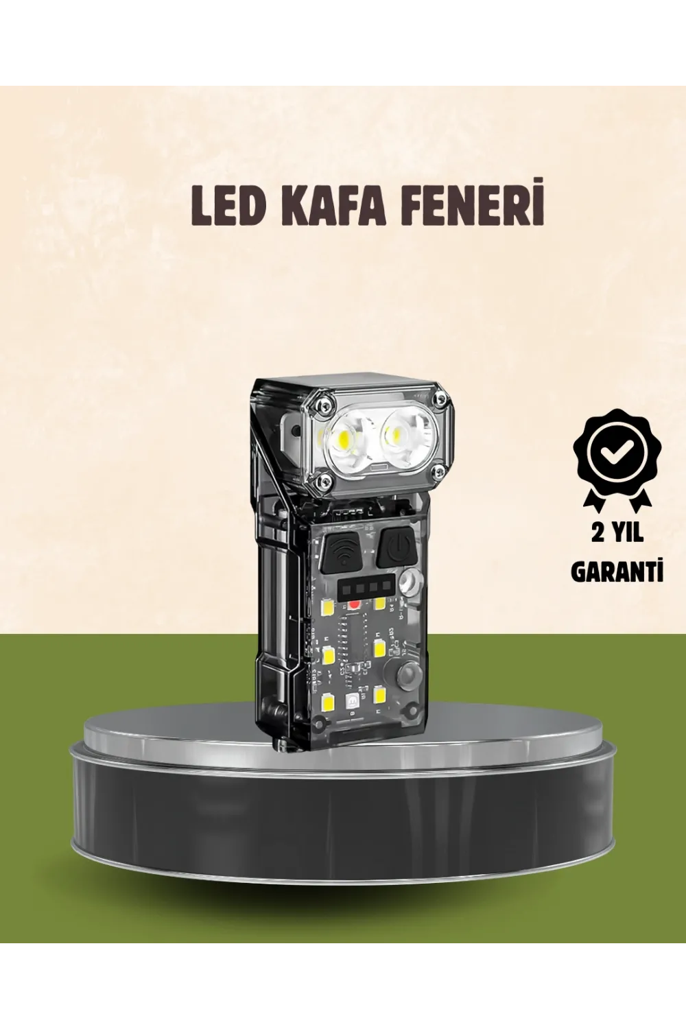 3’ü 1 Arada Led Far Şarj Edilebilir Sensörlü Manyetik 10 Saat Kullanım