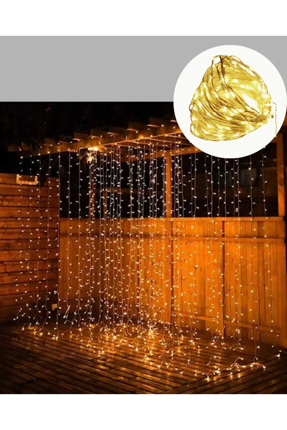 3x3 Led Işık Perdesi Şelale Model İç Dış Mekân Dekorasyonu