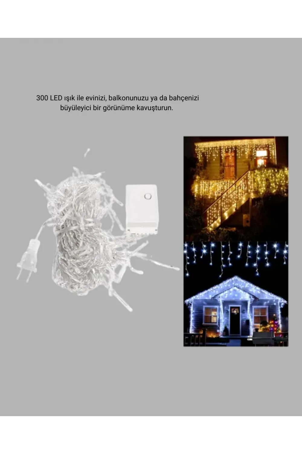 3x3 Perde Led Işık Şelale Model Özel Gün Dekoratif Aydınlatma