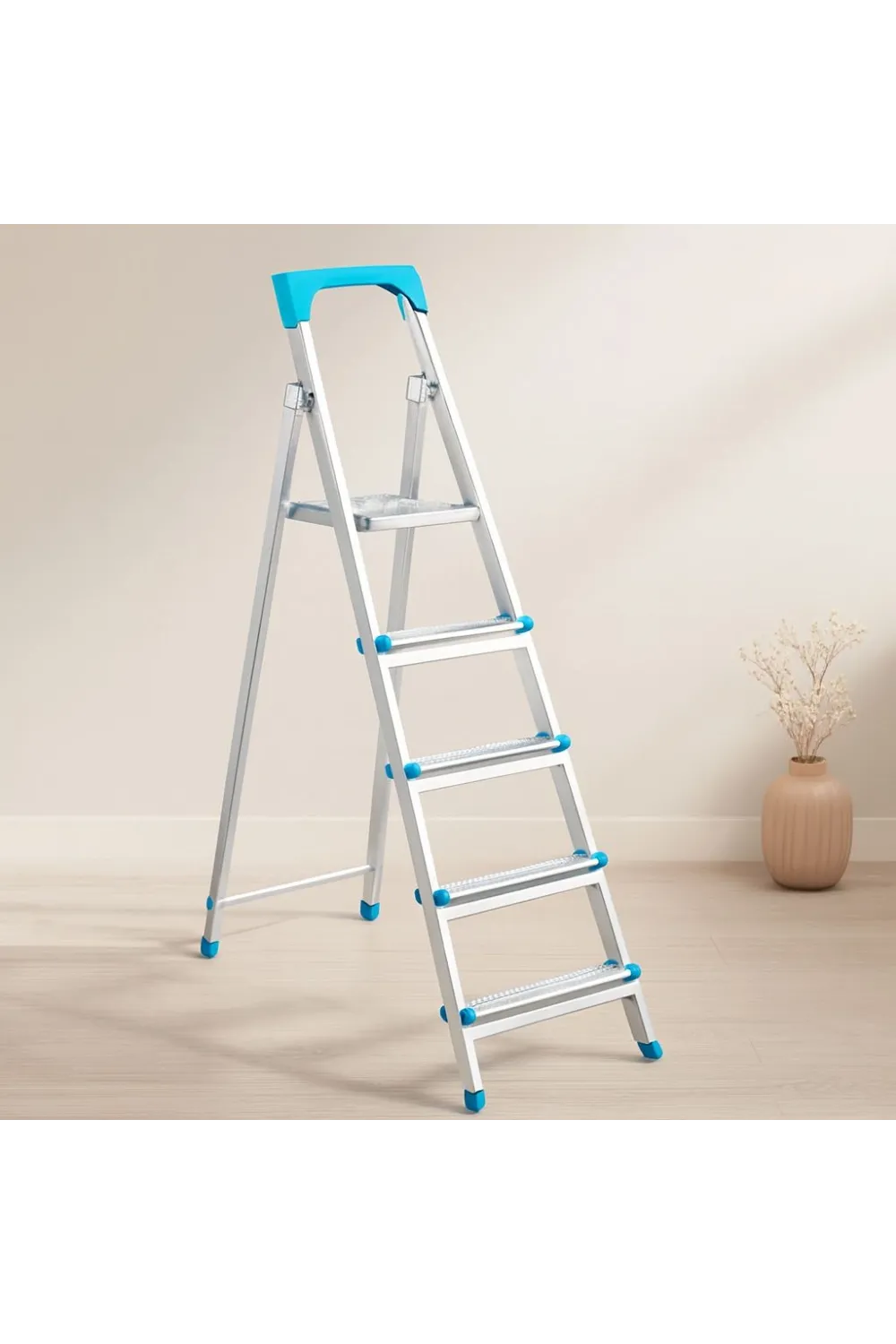 4+1 Basamaklı Metal Merdiven 105 cm 120 kg