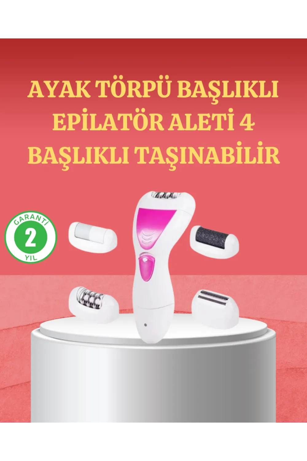 4 Başlıklı Kablosuz Şarjlı Epilasyon Cihazı