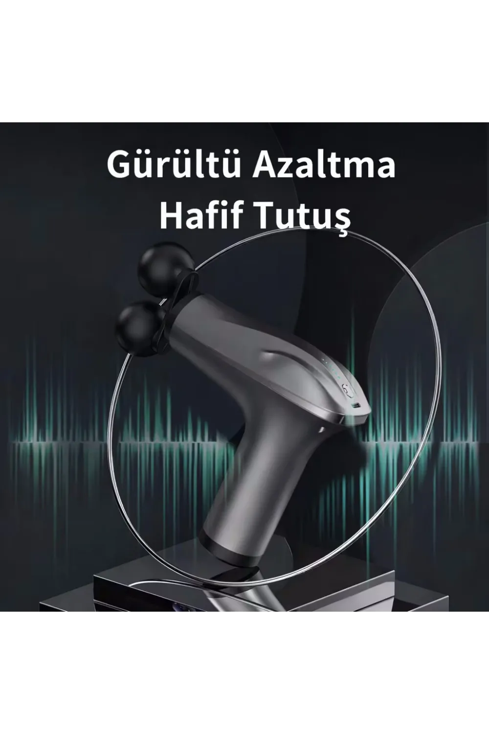 4 Başlıklı Şarjlı Masaj Tabancası Bel Sırt Boyun Bacak Kas Rahatlatıcı