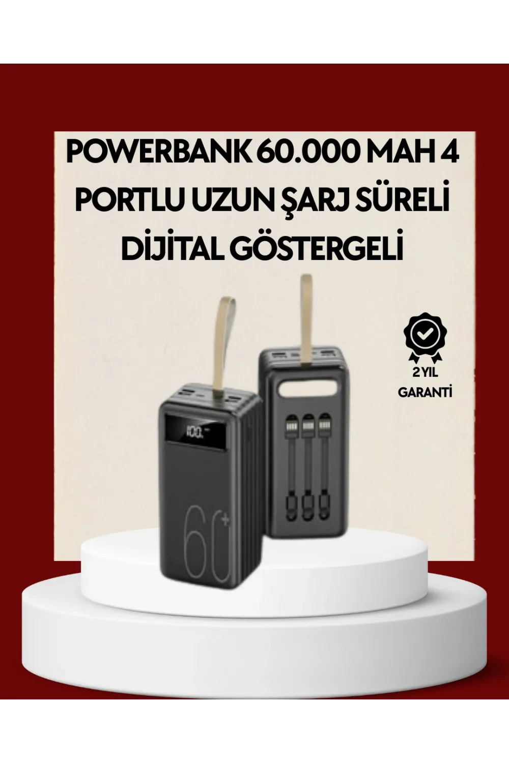 4 Çıkışlı Hızlı Şarj Destekli Powerbank