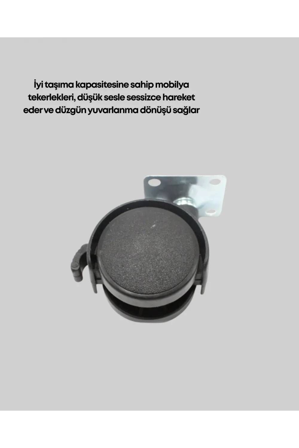 4 Cm Kilitli Mobilya Tekerleği Tekli Sessiz Ve Dayanıklı