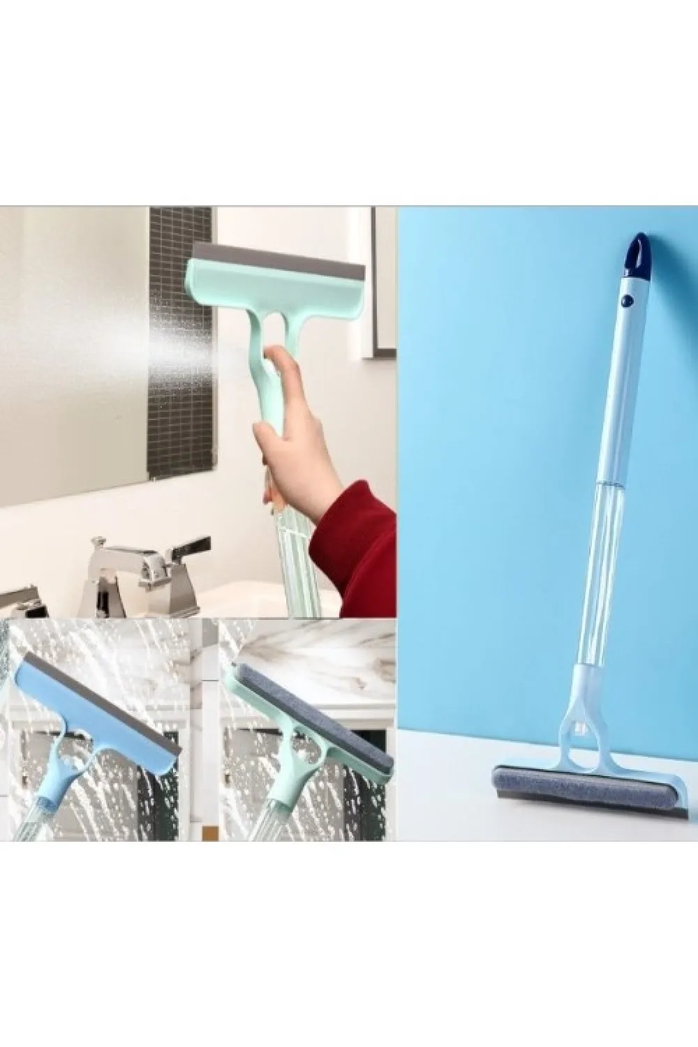 4 in 1 Spreyli Çek Çekli Camsil ve Fırça Aparatı