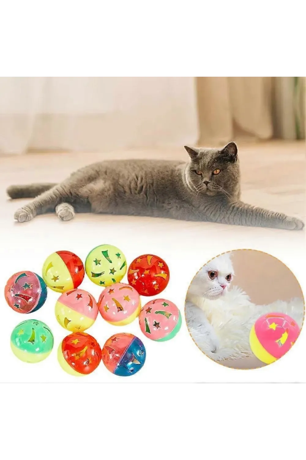4lü Çıngıraklı Top Kedi Oyuncağı