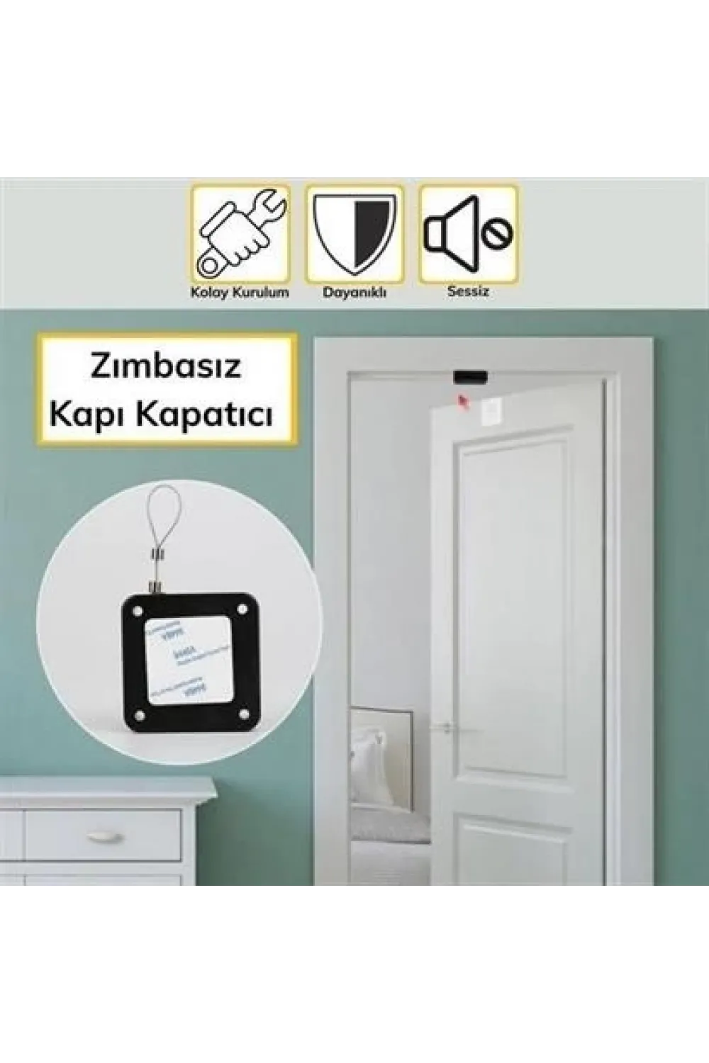 4 lü Ev Ofis Dış Kapı Otomatik Kapı Kapatma Aparatı
