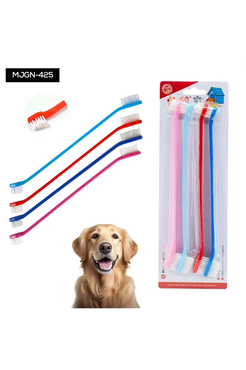 4lü Kedi Köpek Diş Fırçası Seti