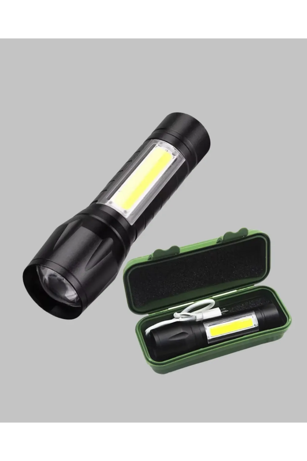 4 Mod Şarjlı Işıldak | Ultra Güçlü Cree Led | Su Geçirmez Alüminyum Gövde