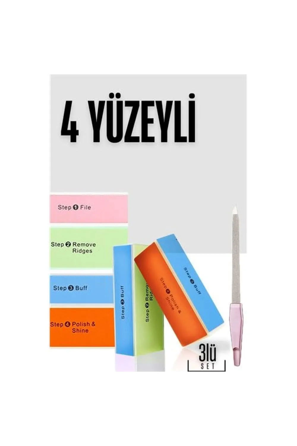 4 Yüzeyli Törpü ve Parlatma Blok Sünger 3 lü Set 718814