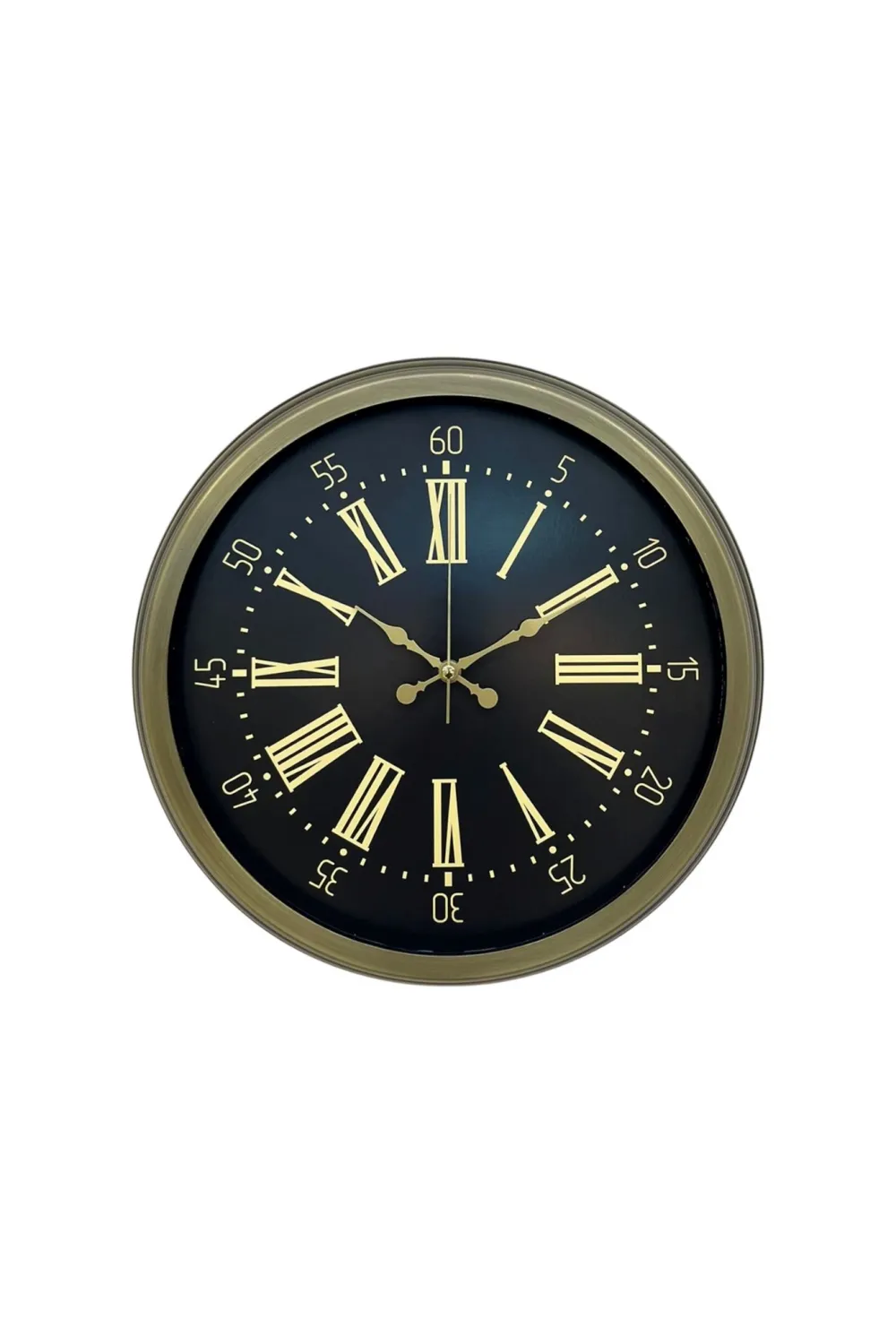 40 Cm Metal Antik Roma Eskitme Duvar Saati