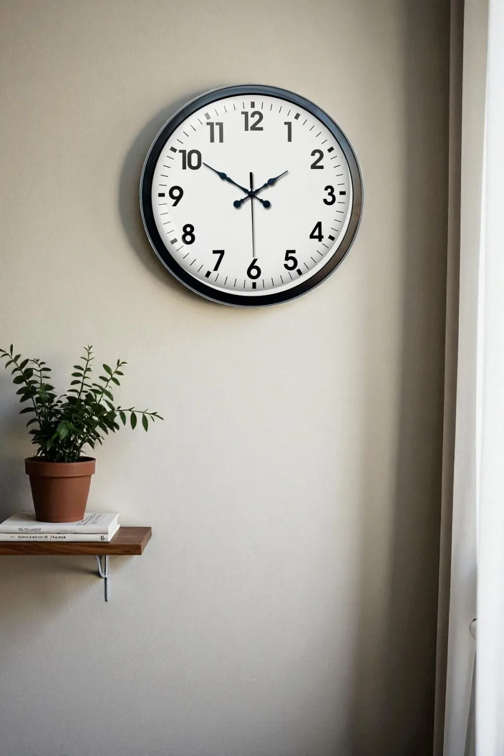 40 cm Siyah Metal Standart Duvar Saati