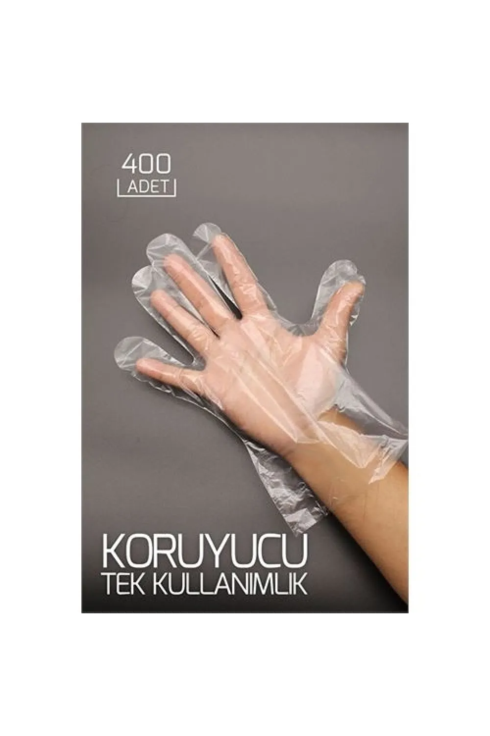400 Adet Tek Kullanımlık Şeffaf Eldiven