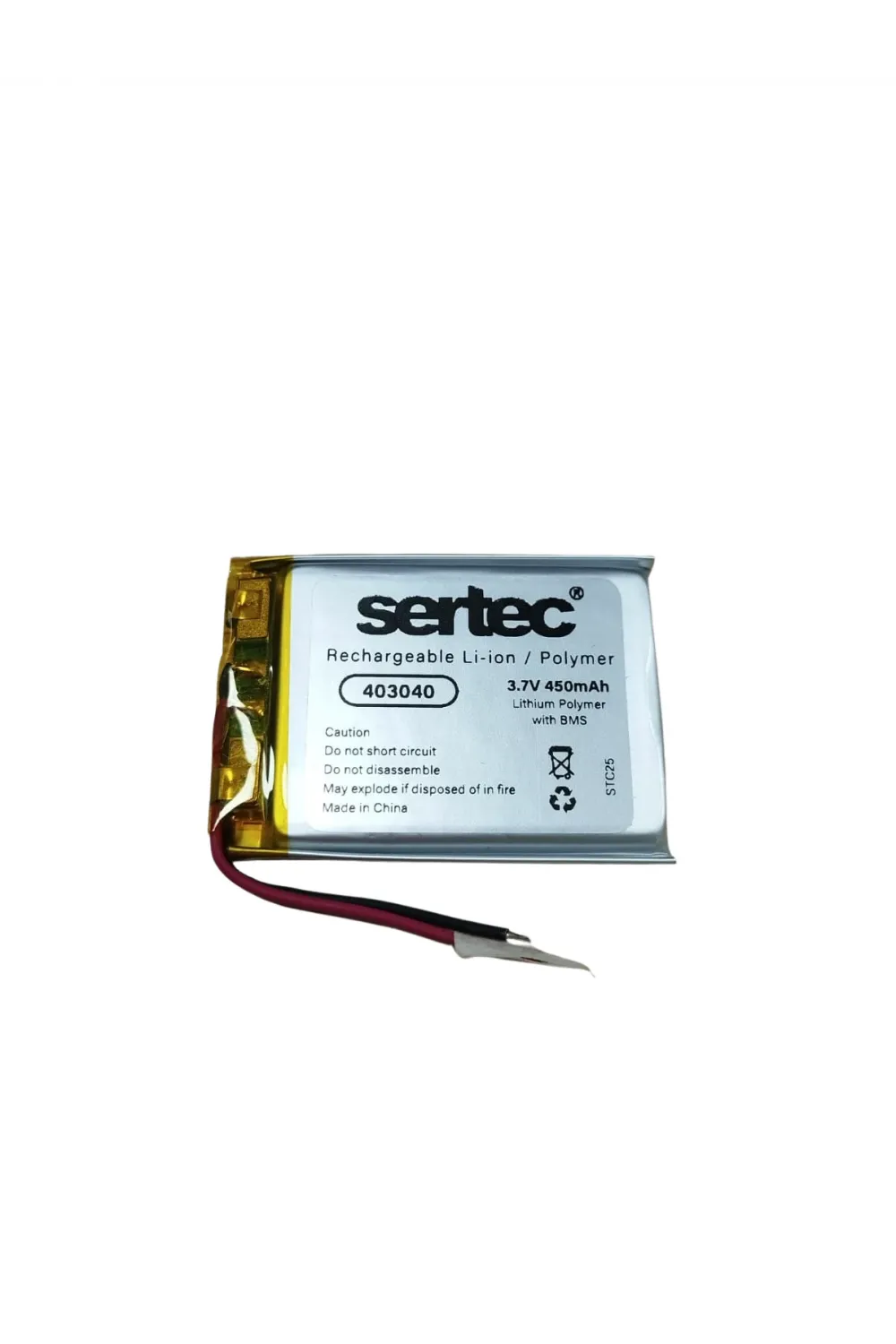 403040 3.7V 450 MAh Li-Polymer Pil (Devreli/1.5A)