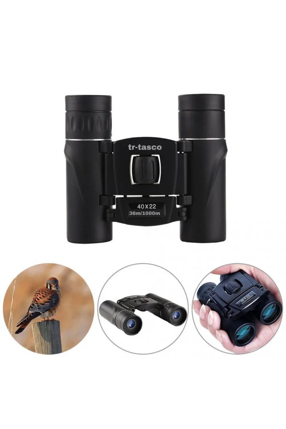 40x22 Cepte Taşımalı Kauçuk Kaplamalı Mini Dürbün  1000m/36m