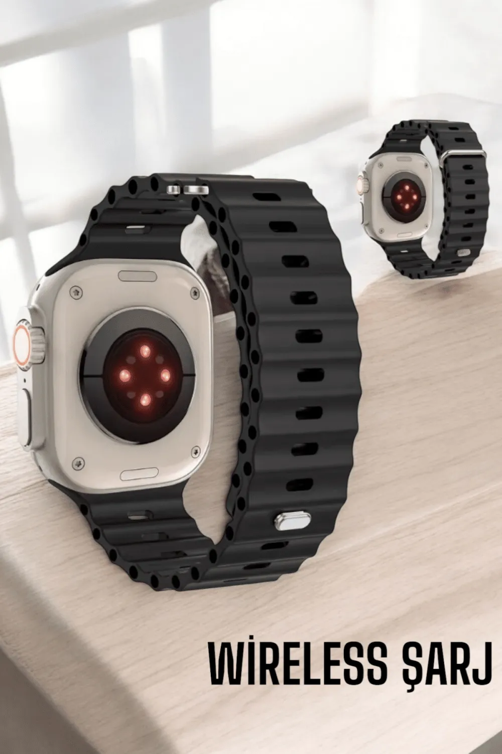 45 Mm Gri Kasa Ultra Akıllı Saat Sesli Görüşme, Sağlık Takibi, Suya Dayanıklı