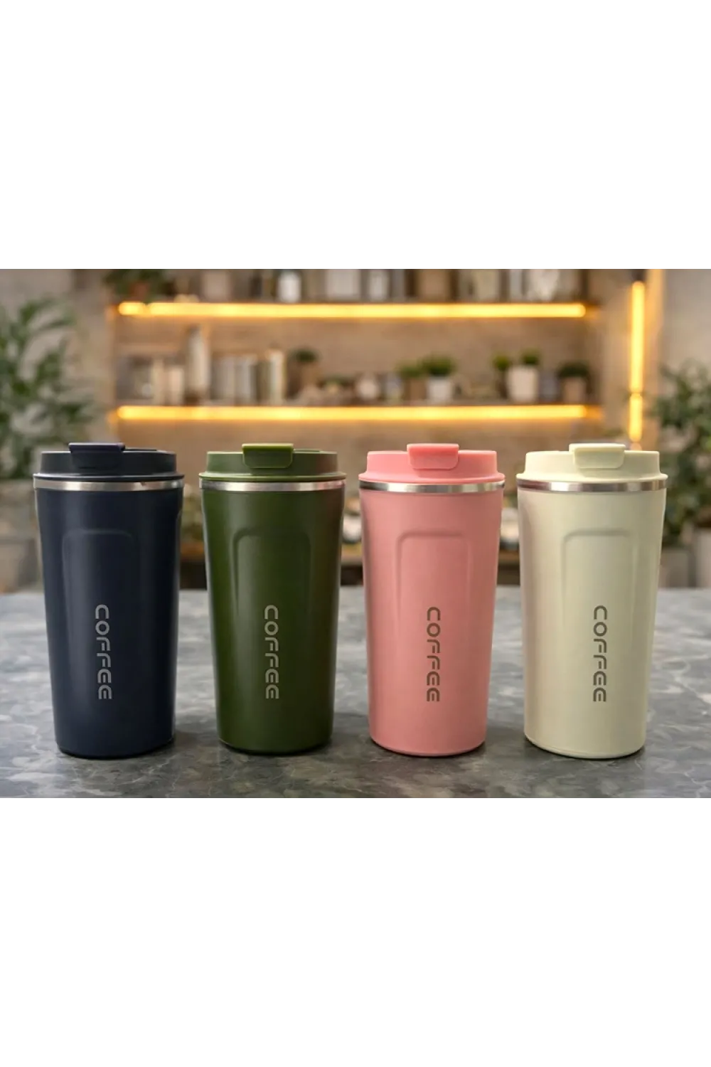 480 ml Paslanmaz Çelik Termos Mug Bardak