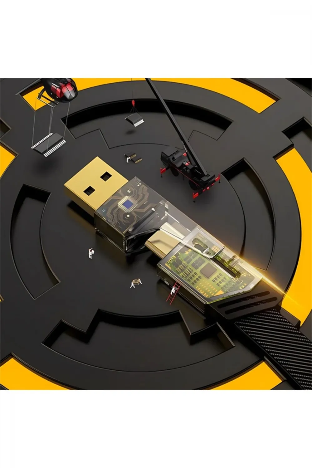 4in1 Type-c 65w To Usb-a + Type-c To Lightning 27w Hızlı Şarj Kablosu Siyah