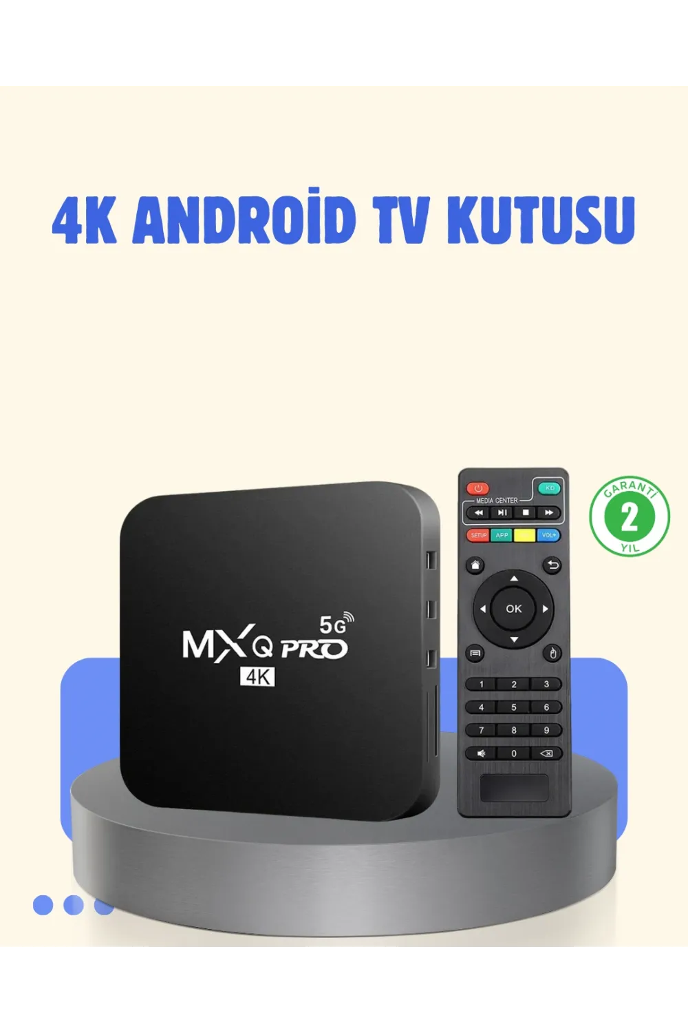 4k Android Tv Box – 2gb Ram 16gb Rom, Hızlı Wi-fi Bağlantılı Akıllı Medya Kutusu