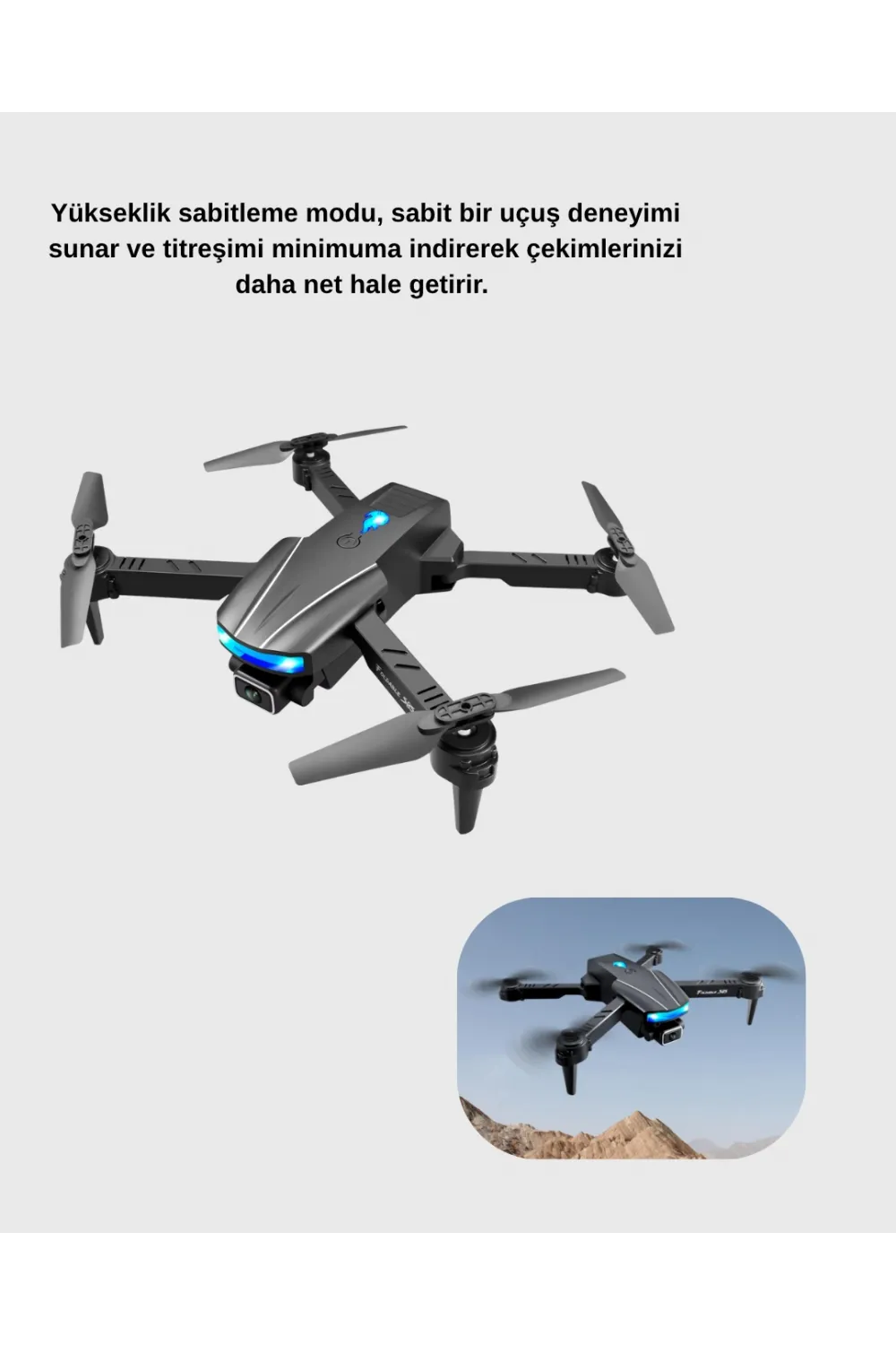 4k Katlanabilir Drone Uzaktan Kontrollü Wi-fi Görüntü Aktarımlı