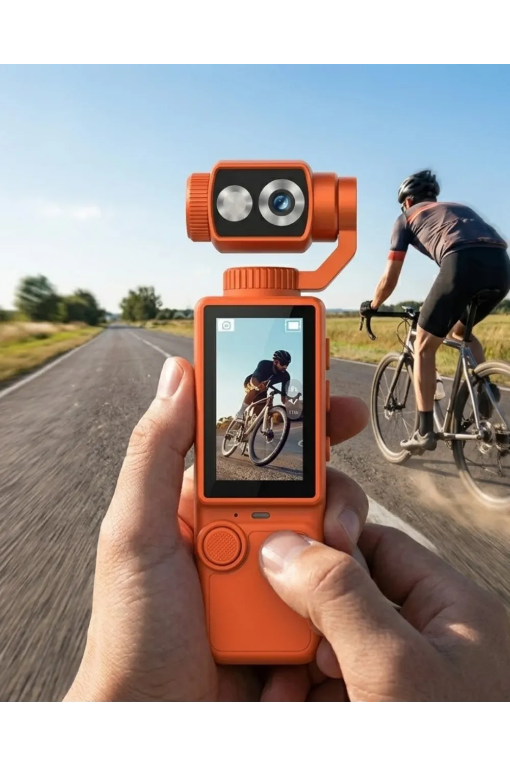 4k Video Çekim Özellikli Gimbal Kamera 180 Derece Dönebilen Lens Stabil Çekim