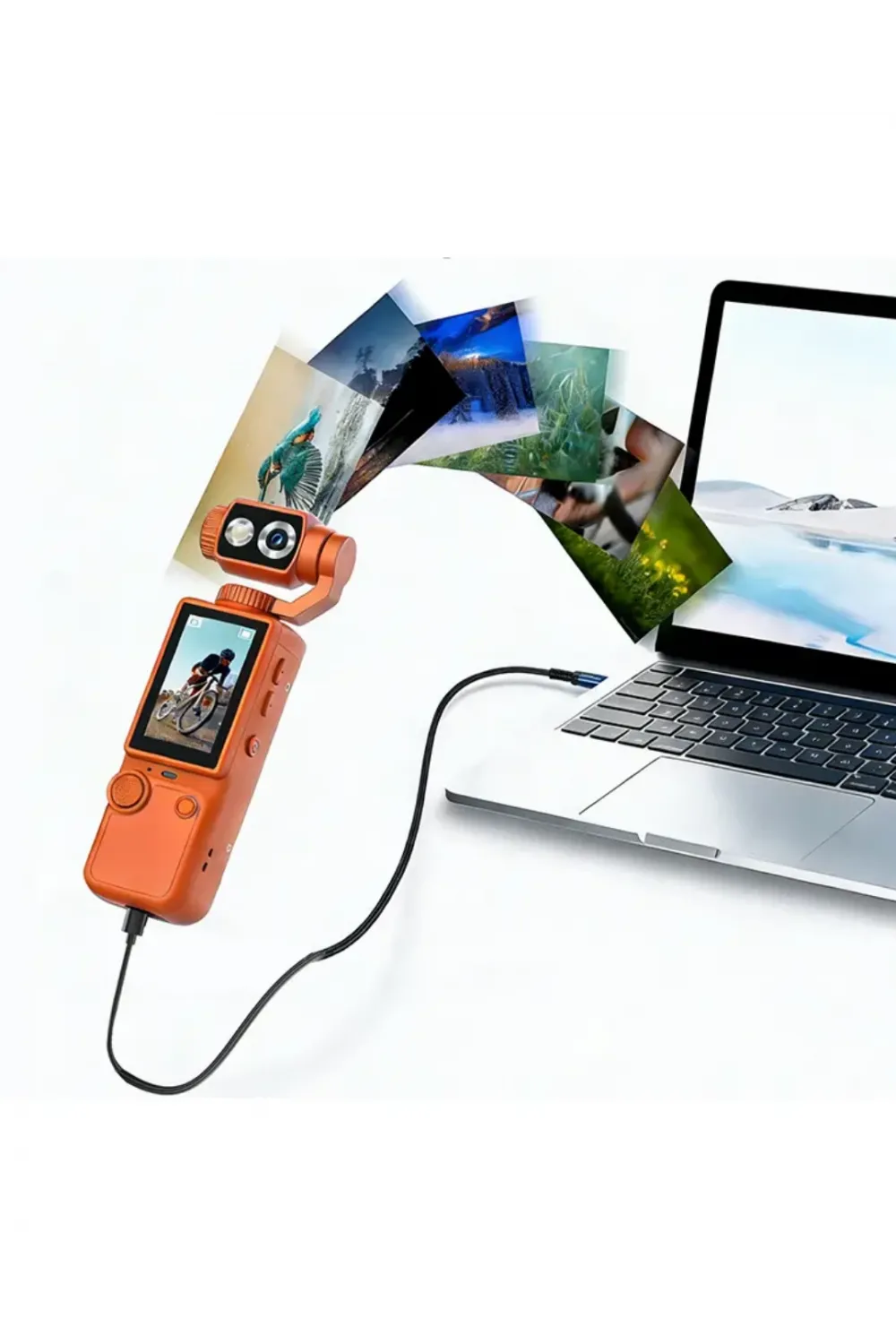 4k Video Çekim Özellikli Gimbal Kamera 180 Derece Dönebilen Lens Stabil Çekim
