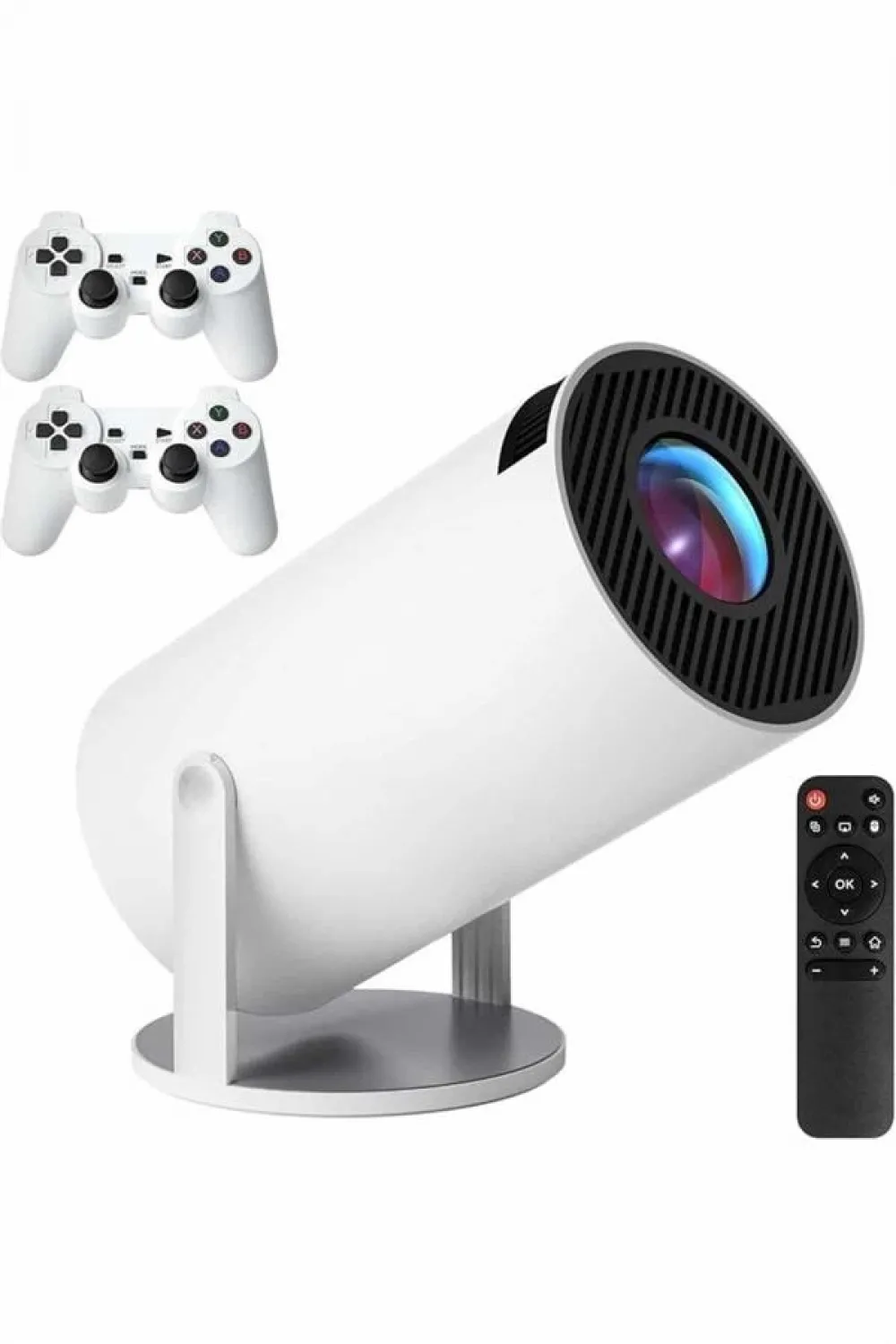 4k Wireless Çift Kollu Kumandalı Oyun Projeksiyonu Retro Video Oyunu