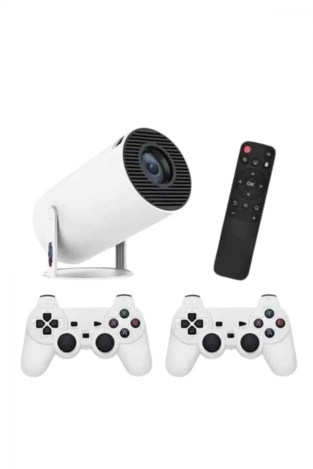4k Wireless Çift Kollu Kumandalı Oyun Projeksiyonu Retro Video Oyunu
