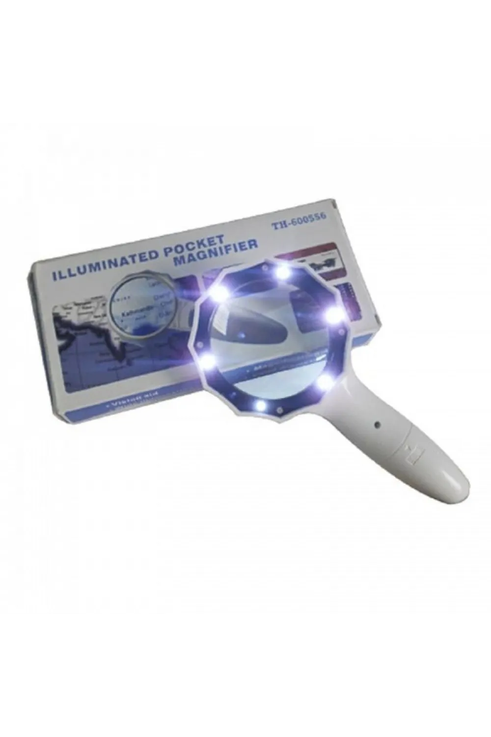 4X 6 Led Işık Aydınlatma 75Mm Optik Lens El Büyüteç