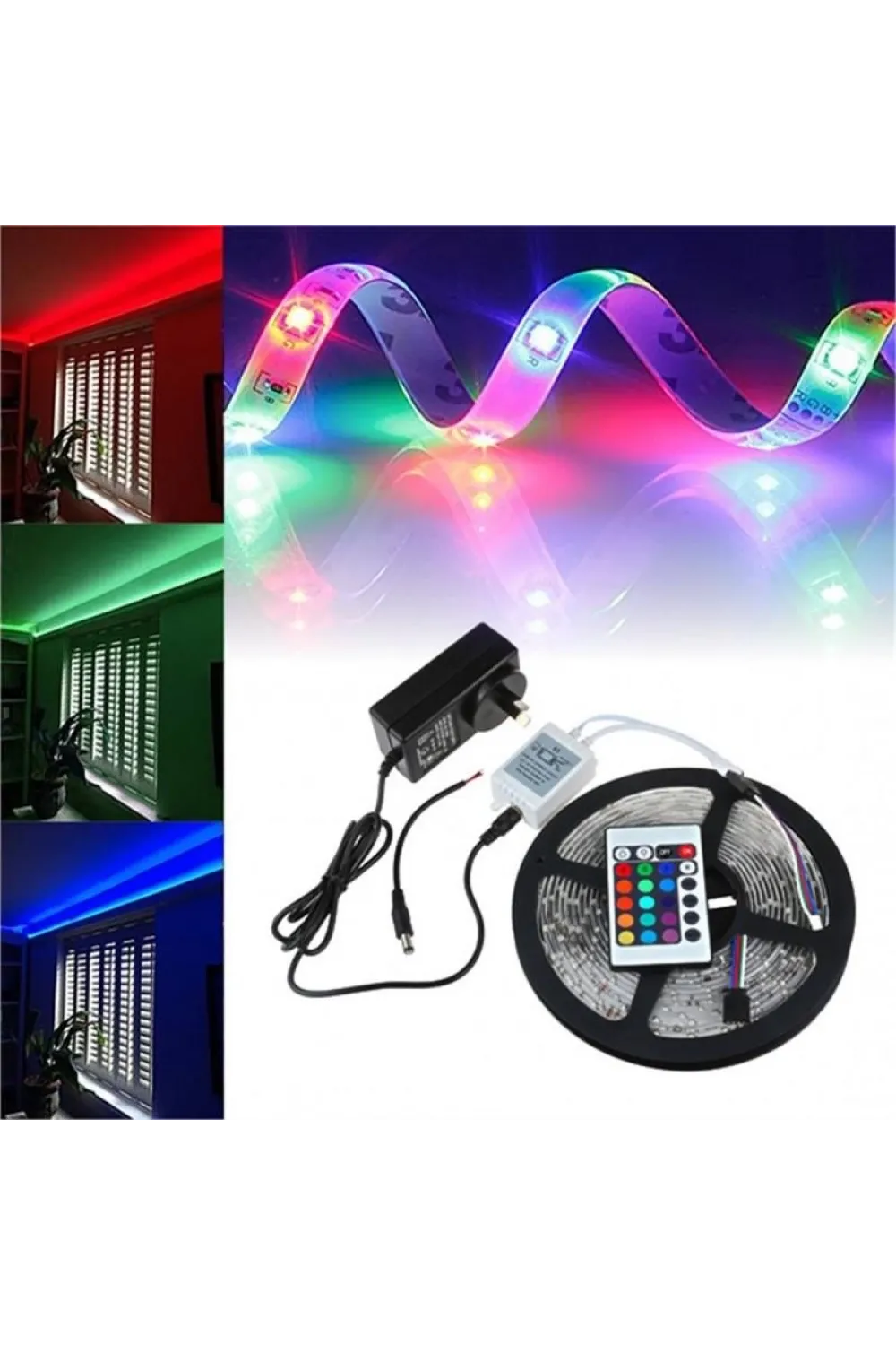 5 Metre Rgb Şerit Led Setiiç ve Dış Mekan Silikonlutak Çalıştır