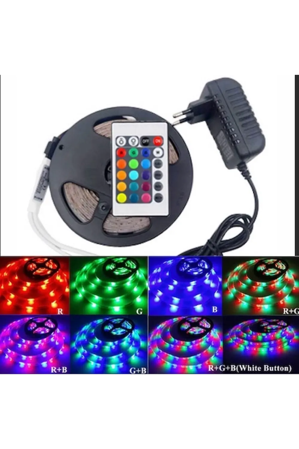 5 Metre Rgb Şerit Led Setiiç ve Dış Mekan Silikonlutak Çalıştır