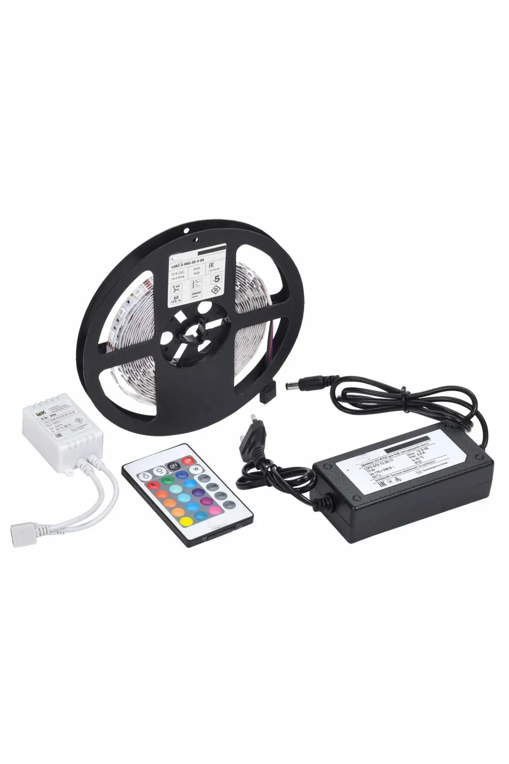 5 MT 3 Cipli Rgb Şerit Led Silikonlu Adaptör Uzaktan Kumanda Tak Çalıştır
