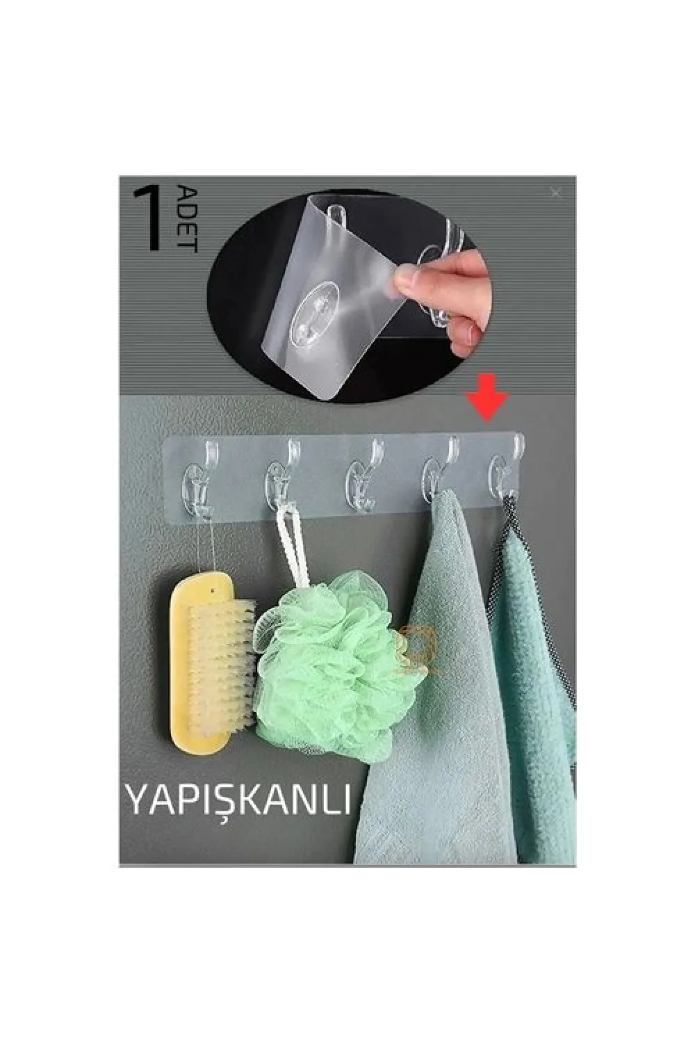 5 Pinli Yapışkanlı Askı Xenoty Design 716049