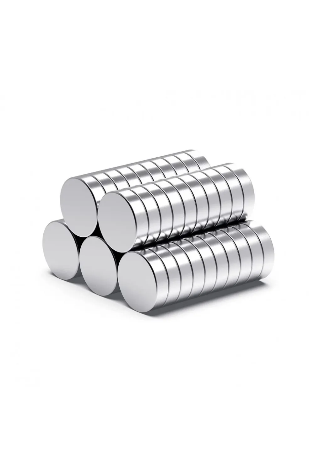 50 Adet 10x2mm Yuvarlak Neodyum Mıknatıs Güçlü Magnet Nikel Kaplamalı