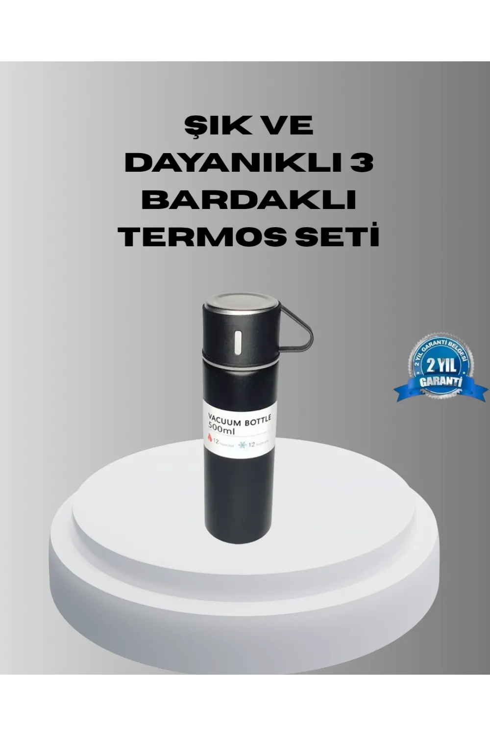 500 Ml Vakumlu Termos – Çift Kat Paslanmaz Çelik, Sızdırmaz Kapağıyla Sıcak Ve Soğuk İçeceklere Özel