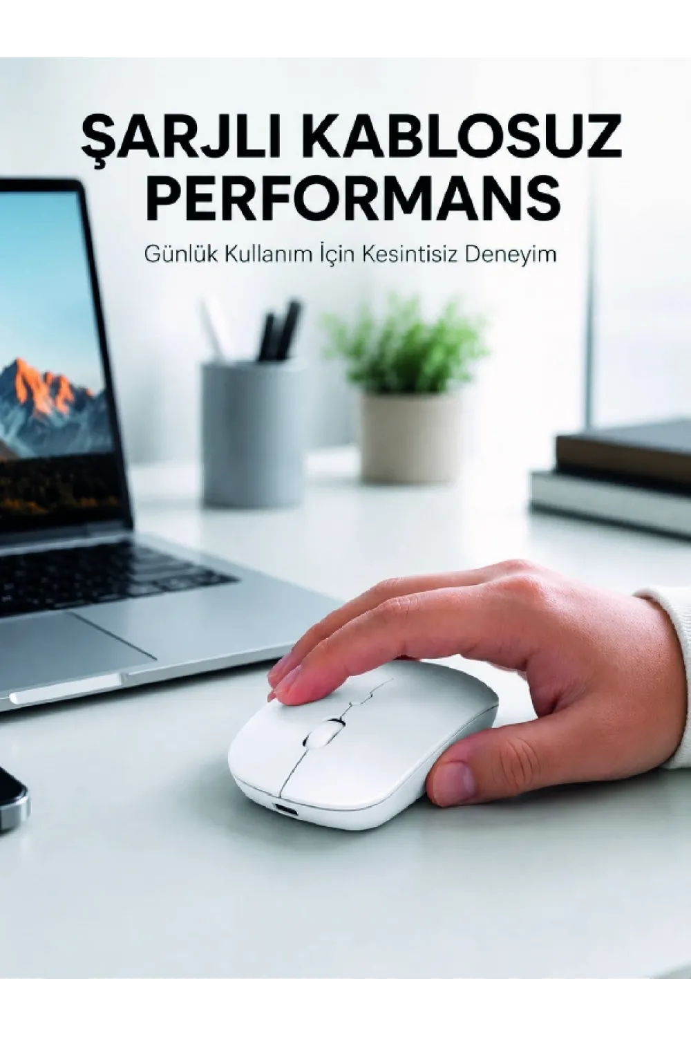 5000 Dpı Bluetooth Kablosuz Mouse Hafif Ergonomik Sessiz Wireless Fare