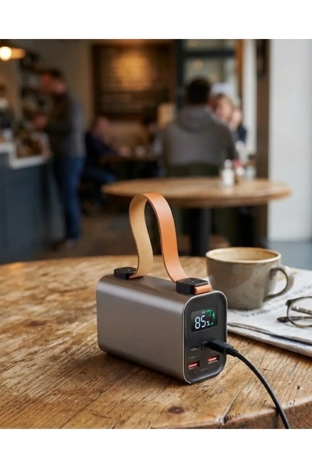 50000mah Süper Fast Charge Led Işıklı Taşınabilir Power Bank