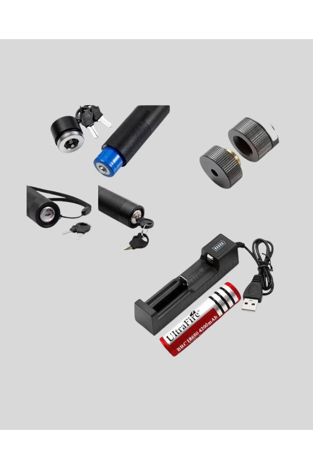 5000mw Yeşil Lazer Pointer Profesyonel Uzun Menzilli