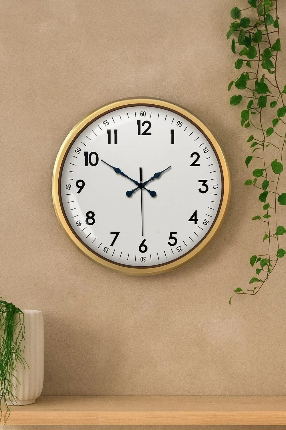 52 cm Eskitme Metal Dekoratif Duvar Saati