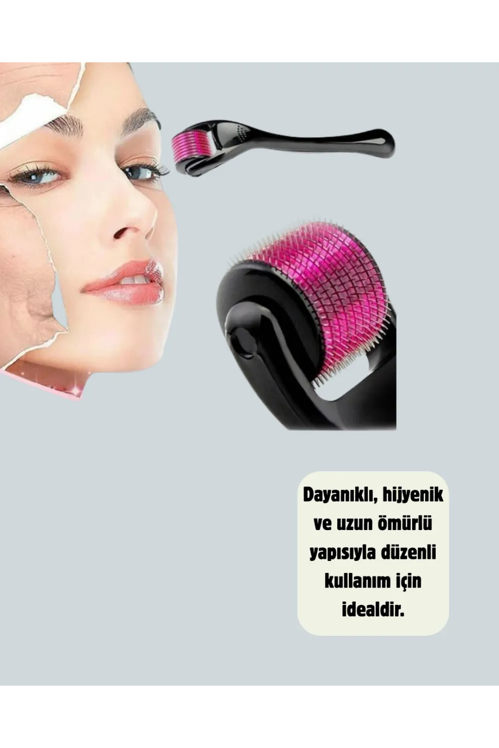 540 İğneli Titanyum Dermaroller Profesyonel Ev Tipi Cilt Yenileme Aparatı