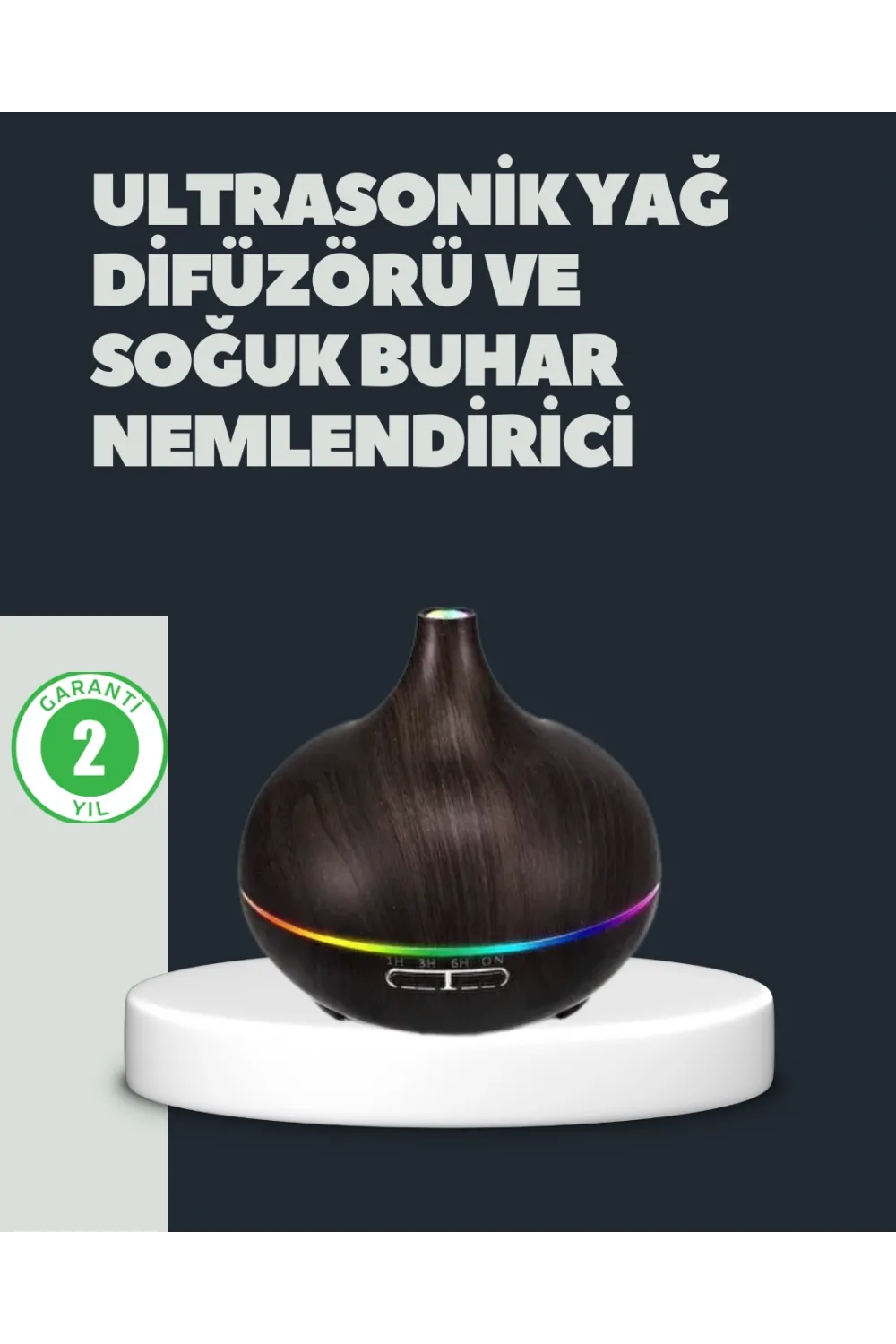 550ml Ultrasonik Hava Nemlendirici Ve Aromaterapi Difüzörü