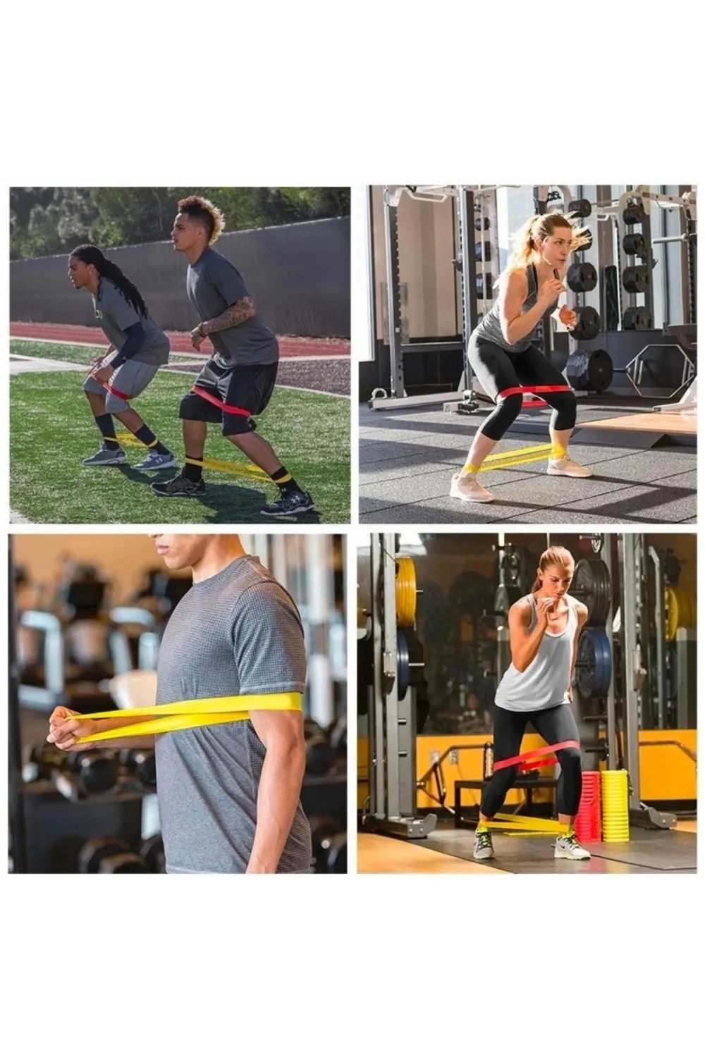 5li Egzersiz Direnç Bant Seti Pilates Crossfit Ekipmanları